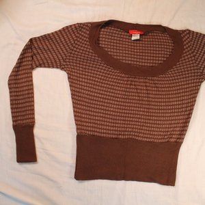 Cantata polka dot brown sweater breathable small